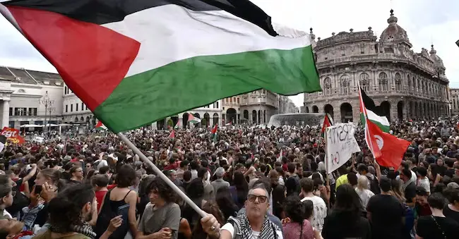 Mogok umum di Itali disebabkan penahanan Global Sumud Flotila oleh tentera Israel pada 3 Oktober yang lalu.