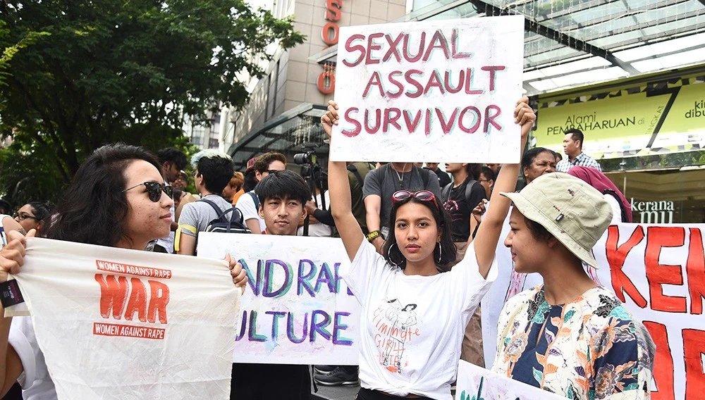 Demonstrators marched in Kuala Lumpur on International Women's Day 2020 protesting against sexual violence and rape, although anti-capitalist demands and working-class participation have not yet taken center stage. (Source: Malaysiakini)